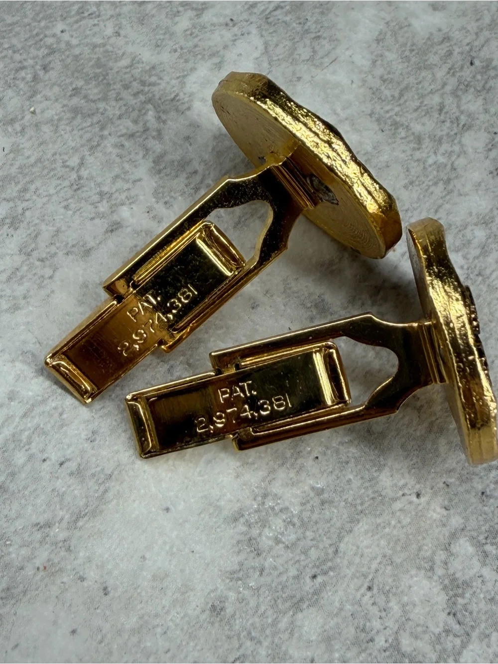 Vintage Wells Fargo Stagecoach Cuff Links Gold Plated Men’s